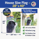 Japanese Chin House Flag 28x40 Porch Sleeve Pole Decorative Outside Yard Banner Artwork Wall Hanging, Polyester