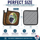 Japanese Chin Pot Holder Set of 2 Heat Resistant Quilted Hot Pads 7.5 x 7.5 Inch, Insulated Kitchen Trivets for Cooking & Baking