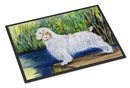 Clumber Spaniel Doormat Indoor Outdoor 24H X 36W Front Door Mat Rugs for Entryway, Non Slip Washable Low Pile,