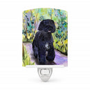 Portuguese Water Dog Ceramic Night Light Compact, UL-Certified, Ideal for Bedroom, Bathroom, Nursery, Hallway, Kitchen, 6x4x3, Multicolor