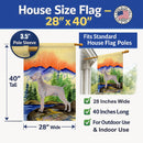 Weimaraner House Flag 28x40 Porch Sleeve Pole Decorative Outside Yard Banner Artwork Wall Hanging, Polyester