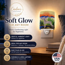Weimaraner Ceramic Night Light Compact, UL-Certified, Ideal for Bedroom, Bathroom, Nursery, Hallway, Kitchen, 6x4x3, Multicolor