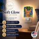 Pharoh Hound Ceramic Night Light Compact, UL-Certified, Ideal for Bedroom, Bathroom, Nursery, Hallway, Kitchen, 6x4x3, Multicolor