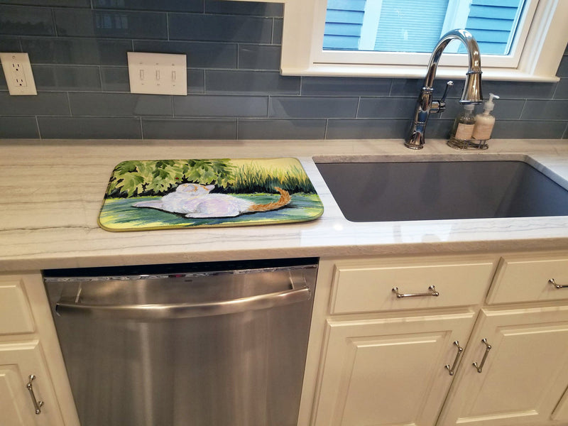 Cat Dish Drying Mat – Absorbent, Artistic Kitchen Essentials SS8273DDM