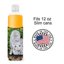 Cat - Devon Rex Slim Can Hugger , Insulated Foam Hugger for 12 oz Slim Cans, Beer Bottles & Water Bottles, Printed in USA