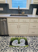 Old English Sheepdog Memory Foam Kitchen Mat Machine Washable Anti-Fatigue Cushion Comfort Bath or Kitchen Rug