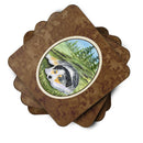 Australian Shepherd Foam Coasters Set of 4 Cup Coasters for Indoor Outdoor, Tabletop Protection, Anti Slip, Mouse pad Material