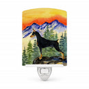 Doberman Ceramic Night Light Compact, UL-Certified, Ideal for Bedroom, Bathroom, Nursery, Hallway, Kitchen, 6x4x3, Multicolor