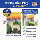 Siberian Husky House Flag 28x40 Porch Sleeve Pole Decorative Outside Yard Banner Artwork Wall Hanging, Polyester