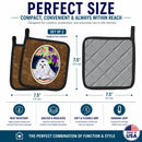 Maltese Pot Holder Set of 2 Heat Resistant Quilted Hot Pads 7.5 x 7.5 Inch, Insulated Kitchen Trivets for Cooking & Baking