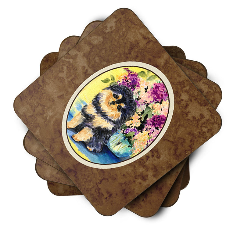 Set of 4 Pomeranian Foam Coasters