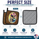 Pomeranian Pot Holder Set of 2 Heat Resistant Quilted Hot Pads 7.5 x 7.5 Inch, Insulated Kitchen Trivets for Cooking & Baking