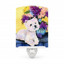 Westie Ceramic Night Light Compact, UL-Certified, Ideal for Bedroom, Bathroom, Nursery, Hallway, Kitchen, 6x4x3, Multicolor