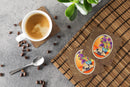 Pug Foam Coasters Set of 4 Cup Coasters for Indoor Outdoor, Tabletop Protection, Anti Slip, Mouse pad Material