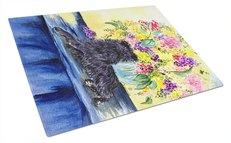 Affenpinscher Glass Cutting Board Large