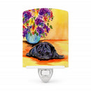 Pug Ceramic Night Light Compact, UL-Certified, Ideal for Bedroom, Bathroom, Nursery, Hallway, Kitchen, 6x4x3, Multicolor