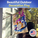 Japanese Chin House Flag 28x40 Porch Sleeve Pole Decorative Outside Yard Banner Artwork Wall Hanging, Polyester