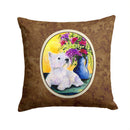 Westie Decorative Throw Pillow 14x14 Indoor Outdoor Accent Cushion, Fabric Cover with Insert for Sofa, Bed, Porch & Living Room
