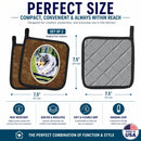 Sheltie Pot Holder Set of 2 Heat Resistant Quilted Hot Pads 7.5 x 7.5 Inch, Insulated Kitchen Trivets for Cooking & Baking