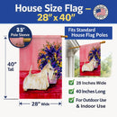 Scottish Terrier House Flag 28x40 Porch Sleeve Pole Decorative Outside Yard Banner Artwork Wall Hanging, Polyester