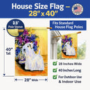 Sealyham Terrier House Flag 28x40 Porch Sleeve Pole Decorative Outside Yard Banner Artwork Wall Hanging, Polyester