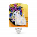 Sealyham Terrier Ceramic Night Light Compact, UL-Certified, Ideal for Bedroom, Bathroom, Nursery, Hallway, Kitchen, 6x4x3, Multicolor
