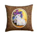 Sealyham Terrier Decorative Throw Pillow 14x14 Indoor Outdoor Accent Cushion, Fabric Cover with Insert for Sofa, Bed, Porch & Living Room