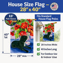 French Bulldog House Flag 28x40 Porch Sleeve Pole Decorative Outside Yard Banner Artwork Wall Hanging, Polyester