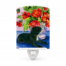 French Bulldog Ceramic Night Light Compact, UL-Certified, Ideal for Bedroom, Bathroom, Nursery, Hallway, Kitchen, 6x4x3, Multicolor