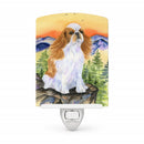 English Toy Spaniel Ceramic Night Light Compact, UL-Certified, Ideal for Bedroom, Bathroom, Nursery, Hallway, Kitchen, 6x4x3, Multicolor