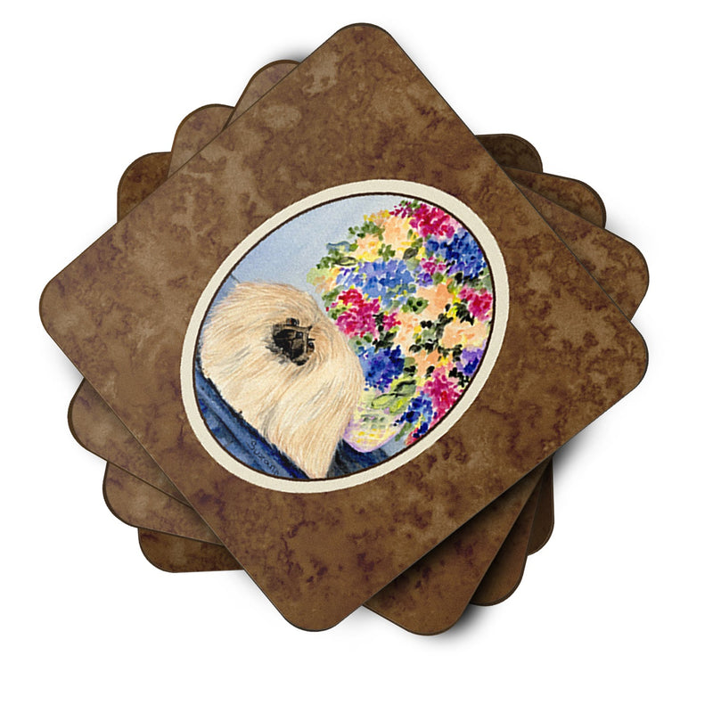 Set of 4 Pekingese Foam Coasters