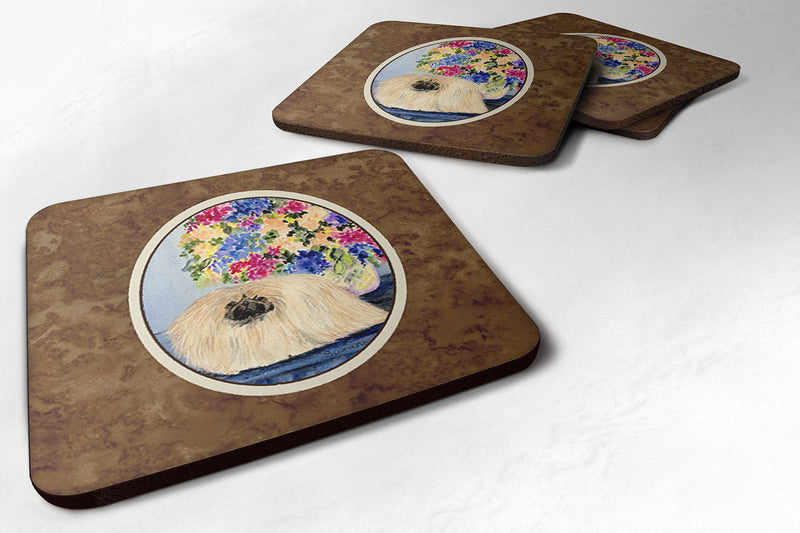 Set of 4 Pekingese Foam Coasters