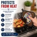 Pekingese Pot Holder Set of 2 Heat Resistant Quilted Hot Pads 7.5 x 7.5 Inch, Insulated Kitchen Trivets for Cooking & Baking