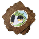 Australian Shepherd Foam Coasters Set of 4 Cup Coasters for Indoor Outdoor, Tabletop Protection, Anti Slip, Mouse pad Material