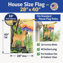 Shar Pei House Flag 28x40 Porch Sleeve Pole Decorative Outside Yard Banner Artwork Wall Hanging, Polyester