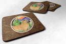 Shar Pei Foam Coasters Set of 4 Cup Coasters for Indoor Outdoor, Tabletop Protection, Anti Slip, Mouse pad Material