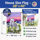 Chinese Crested House Flag 28x40 Porch Sleeve Pole Decorative Outside Yard Banner Artwork Wall Hanging, Polyester