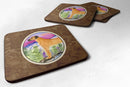 Rhodesian Ridgeback Foam Coasters Set of 4 Cup Coasters for Indoor Outdoor, Tabletop Protection, Anti Slip, Mouse pad Material