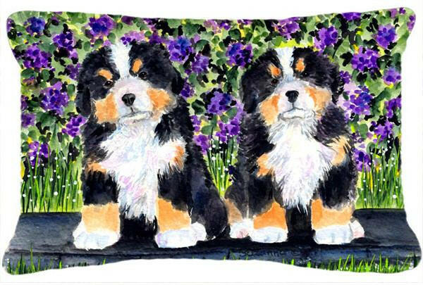 Bernese Mountain Dog Decorative   Canvas Fabric Pillow