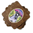 Schnauzer Foam Coasters Set of 4 Cup Coasters for Indoor Outdoor, Tabletop Protection, Anti Slip, Mouse pad Material