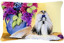 Shih Tzu Decorative Throw Pillow 12x16 Indoor Outdoor Accent Cushion, Fabric Cover with Insert for Sofa, Bed, Porch & Living Room
