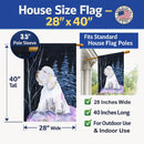 Clumber Spaniel House Flag 28x40 Porch Sleeve Pole Decorative Outside Yard Banner Artwork Wall Hanging, Polyester