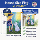 Little Girl with Westie House Flag 28x40 Porch Sleeve Pole Decorative Outside Yard Banner Artwork Wall Hanging, Polyester