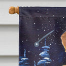 Starry Night Chesapeake Bay Retriever House Flag 28x40 Porch Sleeve Pole Decorative Outside Yard Banner Artwork Wall Hanging, Polyester