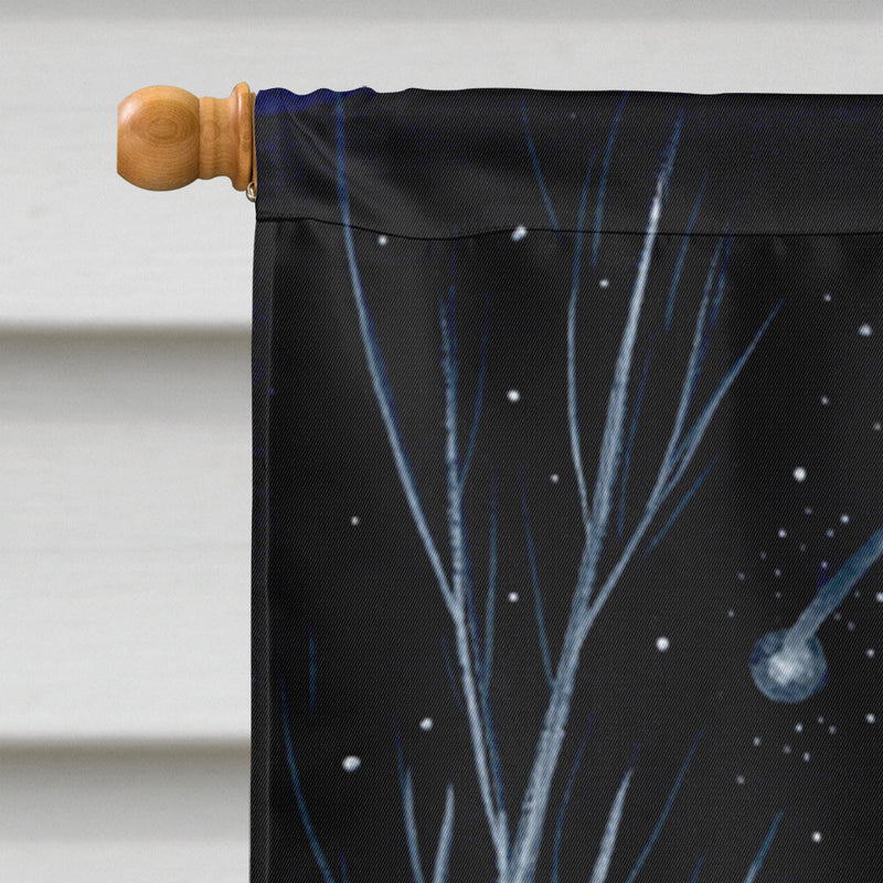 Starry Night Keeshond Flag Canvas House Size