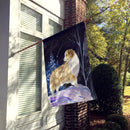 Starry Night Australian Shepherd House Flag 28x40 Porch Sleeve Pole Decorative Outside Yard Banner Artwork Wall Hanging, Polyester