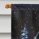 Starry Night Australian Shepherd House Flag 28x40 Porch Sleeve Pole Decorative Outside Yard Banner Artwork Wall Hanging, Polyester
