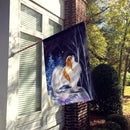 Starry Night Japanese Chin House Flag 28x40 Porch Sleeve Pole Decorative Outside Yard Banner Artwork Wall Hanging, Polyester