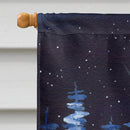 Starry Night Japanese Chin House Flag 28x40 Porch Sleeve Pole Decorative Outside Yard Banner Artwork Wall Hanging, Polyester