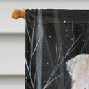 Starry Night Wheaten Terrier Soft Coated House Flag 28x40 Porch Sleeve Pole Decorative Outside Yard Banner Artwork Wall Hanging, Polyester